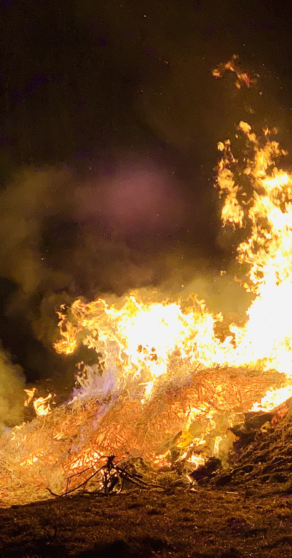 C'est une photo des flammes couleur orange et jaune.
